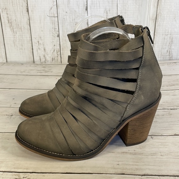 Free People Taupe Hybrid Strappy Heel Bootie - Picture 2 of 14